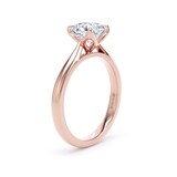 Goldsmiths 18ct Rose Gold 1.50cttw Asscher Cut Lab Grown Diamond Solitaire Engagement Ring - Ring Size N.5