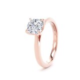 Goldsmiths 18ct Rose Gold 1.50cttw Asscher Cut Lab Grown Diamond Solitaire Engagement Ring - Ring Size N.5