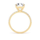 Goldsmiths 18ct Yellow Gold 2.70cttw Round Lab Grown Diamond Set Shoulder Solitaire Engagement Ring - Ring Size W