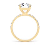 Goldsmiths 18ct Yellow Gold 3.25cttw Round Lab Grown Diamond Set Shoulder Solitaire Engagement Ring - Ring Size G.5