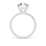 Goldsmiths 18ct White Gold 3.25cttw Round Lab Grown Diamond Set Shoulder Solitaire Engagement Ring - Ring Size F
