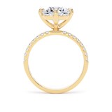 Goldsmiths 18ct Yellow Gold Compass Set 2.70cttw Round Lab Grown Diamond Set Shoulder Solitaire Engagement Ring - Ring Size X
