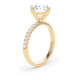 Goldsmiths 18ct Yellow Gold Compass Set 2.70cttw Round Lab Grown Diamond Set Shoulder Solitaire Engagement Ring - Ring Size X