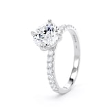 Goldsmiths 18ct White Gold Compass Set 1.70cttw Round Lab Grown Diamond Set Shoulder Solitaire Engagement Ring - Ring Size G