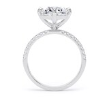 Goldsmiths 18ct White Gold Compass Set 2.70cttw Round Lab Grown Diamond Set Shoulder Solitaire Engagement Ring - Ring Size Z