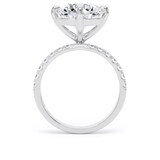 Goldsmiths 18ct White Gold Compass Set 4.25cttw Round Lab Grown Diamond Set Shoulder Solitaire Engagement Ring - Ring Size R