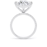 Goldsmiths 18ct White Gold Compass Set 5.25cttw Round Lab Grown Diamond Set Shoulder Solitaire Engagement Ring - Ring Size H