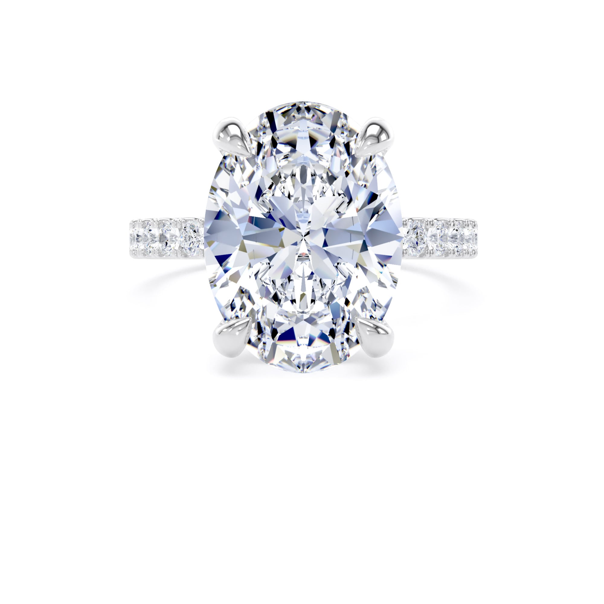 Goldsmiths Platinum 5.25cttw Oval Lab Grown Diamond Set Shoulder Solitaire Engagement Ring - Ring Size I.5 Goldsmiths Platinum 5.25cttw Oval Lab Grown Diamond Set Shoulder Solitaire Engagement Ring - Ring Size I.5