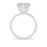 Goldsmiths Platinum 5.25cttw Oval Lab Grown Diamond Set Shoulder Solitaire Engagement Ring - Ring Size R