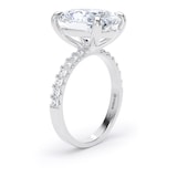 Goldsmiths Platinum 5.25cttw Oval Lab Grown Diamond Set Shoulder Solitaire Engagement Ring - Ring Size R