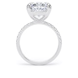 Goldsmiths Platinum 7.25cttw Oval Lab Grown Diamond Set Shoulder Solitaire Engagement Ring - Ring Size R.5