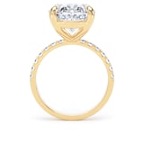 Goldsmiths 18ct Yellow Gold 7.25cttw Oval Lab Grown Diamond Set Shoulder Solitaire Engagement Ring - Ring Size F.5