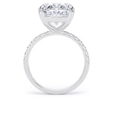 Goldsmiths 18ct White Gold 7.25cttw Oval Lab Grown Diamond Set Shoulder Solitaire Engagement Ring - Ring Size K