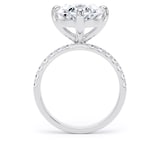 Goldsmiths Platinum Compass Set 5.25cttw Oval Lab Grown Diamond Set Shoulder Solitaire Engagement Ring - Ring Size O.5