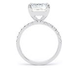 Goldsmiths Platinum 5.25cttw Emerald Cut Lab Grown Diamond Set Shoulder Solitaire Engagement Ring - Ring Size J.5