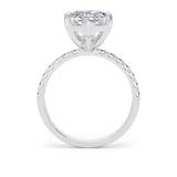 Goldsmiths Platinum 5.25cttw Marquise Cut Lab Grown Diamond Set Shoulder Solitaire Engagement Ring - Ring Size I