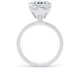 Goldsmiths 18ct White Gold 5.25cttw Pear Cut Lab Grown Diamond Set Shoulder Solitaire Engagement Ring - Ring Size L.5