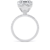 Goldsmiths 18ct White Gold 7.25cttw Pear Cut Lab Grown Diamond Set Shoulder Solitaire Engagement Ring - Ring Size W.5