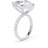 Goldsmiths 18ct White Gold 7.25cttw Pear Cut Lab Grown Diamond Set Shoulder Solitaire Engagement Ring - Ring Size W.5