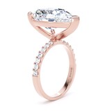 Goldsmiths 18ct Rose Gold 7.25cttw Pear Cut Lab Grown Diamond Set Shoulder Solitaire Engagement Ring - Ring Size W.5
