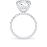 Goldsmiths Platinum 7.25cttw Radiant Cut Lab Grown Diamond Set Shoulder Solitaire Engagement Ring - Ring Size Y.5