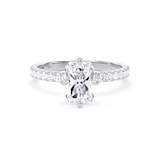 Goldsmiths Platinum Compass Set 1.70cttw Radiant Lab Grown Diamond Set Shoulder Solitaire Engagement Ring - Ring Size T.5