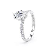 Goldsmiths Platinum Compass Set 1.70cttw Radiant Lab Grown Diamond Set Shoulder Solitaire Engagement Ring - Ring Size T.5
