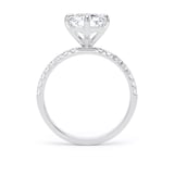 Goldsmiths Platinum Compass Set 3.25cttw Radiant Lab Grown Diamond Set Shoulder Solitaire Engagement Ring - Ring Size Y