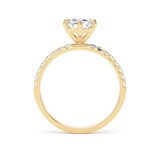 Goldsmiths 18ct Yellow Gold Compass Set 1.70cttw Radiant Lab Grown Diamond Set Shoulder Solitaire Engagement Ring - Ring Size O.5