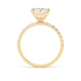 Goldsmiths 18ct Yellow Gold Compass Set 2.20cttw Radiant Lab Grown Diamond Set Shoulder Solitaire Engagement Ring - Ring Size W