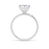 Goldsmiths 18ct White Gold Compass Set 2.20cttw Radiant Lab Grown Diamond Set Shoulder Solitaire Engagement Ring - Ring Size J.5