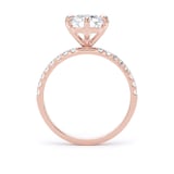 Goldsmiths 18ct Rose Gold Compass Set 2.70cttw Radiant Lab Grown Diamond Set Shoulder Solitaire Engagement Ring - Ring Size I.5