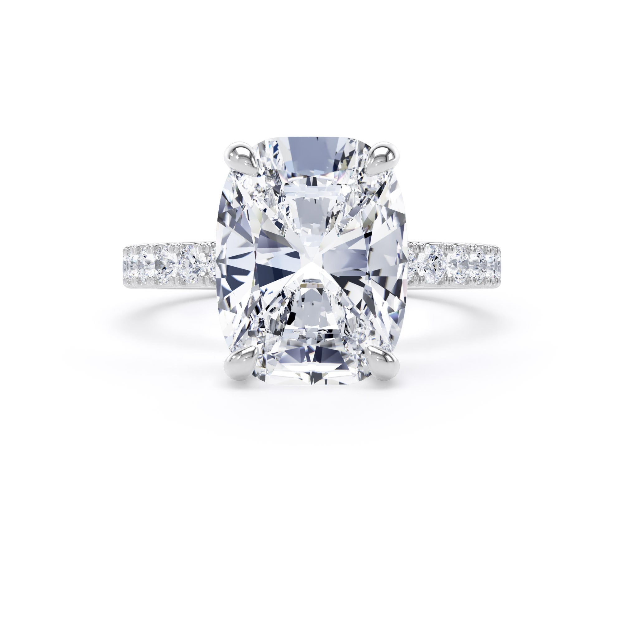Goldsmiths Platinum 5.25cttw Elongated Cushion Cut Lab Grown Diamond Set Shoulder Solitaire Engagement Ring - Ring Size Y.5 Goldsmiths Platinum 5.25cttw Elongated Cushion Cut Lab Grown Diamond Set Shoulder Solitaire Engagement Ring - Ring Size Y.5