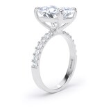 Goldsmiths Platinum 5.25cttw Elongated Cushion Cut Lab Grown Diamond Set Shoulder Solitaire Engagement Ring - Ring Size U