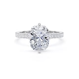 Goldsmiths Platinum Compass Set 2.70cttw Cushion Lab Grown Diamond Set Shoulder Solitaire Engagement Ring - Ring Size X.5