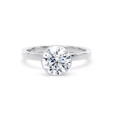 Goldsmiths Platinum 1.61cttw Brilliant Cut Lab Grown Diamond Hidden Halo Solitaire Engagement Ring - Ring Size W