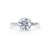 Goldsmiths Platinum 1.61cttw Brilliant Cut Lab Grown Diamond Hidden Halo Solitaire Engagement Ring - Ring Size W