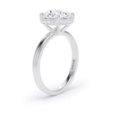 Goldsmiths Platinum 3.14cttw Brilliant Cut Lab Grown Diamond Hidden Halo Solitaire Engagement Ring - Ring Size X