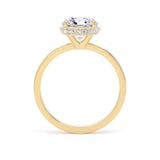 Goldsmiths 18ct Yellow Gold 2.12cttw Brilliant Cut Lab Grown Diamond Hidden Halo Solitaire Engagement Ring - Ring Size M