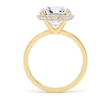 Goldsmiths 18ct Yellow Gold 4.16cttw Brilliant Cut Lab Grown Diamond Hidden Halo Solitaire Engagement Ring - Ring Size L