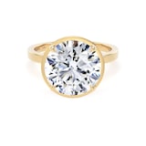 Goldsmiths 18ct Yellow Gold 5.17cttw Brilliant Cut Lab Grown Diamond Hidden Halo Solitaire Engagement Ring - Ring Size I