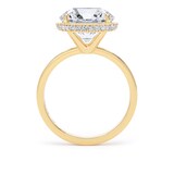 Goldsmiths 18ct Yellow Gold 5.17cttw Brilliant Cut Lab Grown Diamond Hidden Halo Solitaire Engagement Ring - Ring Size I