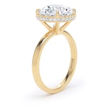 Goldsmiths 18ct Yellow Gold 5.17cttw Brilliant Cut Lab Grown Diamond Hidden Halo Solitaire Engagement Ring - Ring Size I