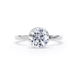 Goldsmiths 18ct White Gold 1.61cttw Brilliant Cut Lab Grown Diamond Hidden Halo Solitaire Engagement Ring - Ring Size M
