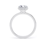 Goldsmiths 18ct White Gold 1.61cttw Brilliant Cut Lab Grown Diamond Hidden Halo Solitaire Engagement Ring - Ring Size M