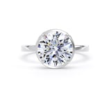 Goldsmiths 18ct White Gold 3.14cttw Brilliant Cut Lab Grown Diamond Hidden Halo Solitaire Engagement Ring - Ring Size Q