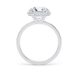 Goldsmiths 18ct White Gold 3.14cttw Brilliant Cut Lab Grown Diamond Hidden Halo Solitaire Engagement Ring - Ring Size Q
