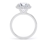 Goldsmiths 18ct White Gold 4.16cttw Brilliant Cut Lab Grown Diamond Hidden Halo Solitaire Engagement Ring - Ring Size J