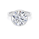 Goldsmiths 18ct White Gold 5.17cttw Brilliant Cut Lab Grown Diamond Hidden Halo Solitaire Engagement Ring - Ring Size I