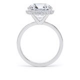 Goldsmiths 18ct White Gold 5.17cttw Brilliant Cut Lab Grown Diamond Hidden Halo Solitaire Engagement Ring - Ring Size I
